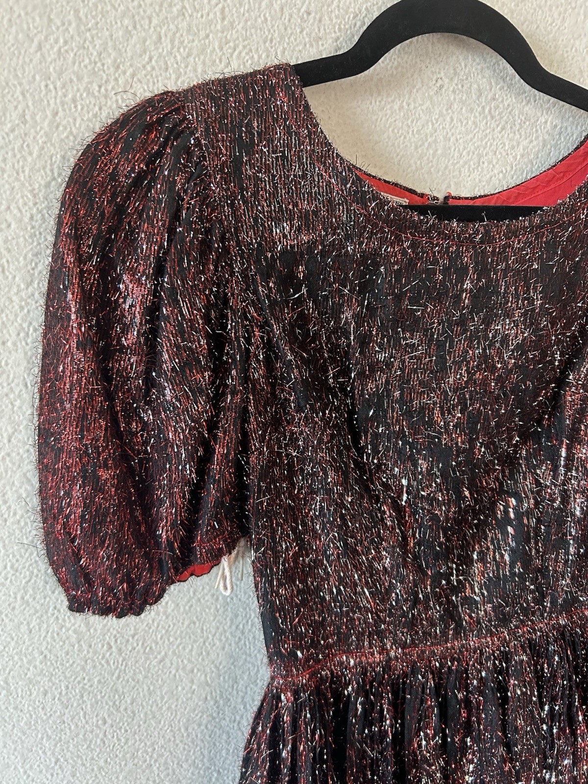 Vintage Williams Costume Metallic Mini Dress Cape Set XS/S Showgirl Burlesque