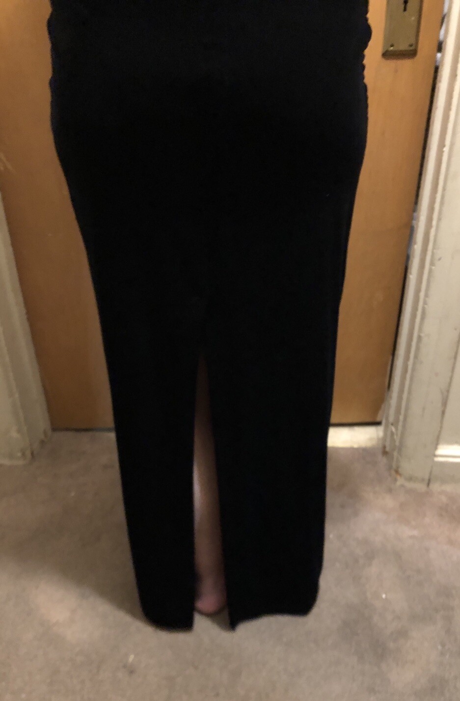 Sz 7/8 Vintage Y2K 1990s Style Maurice’s Black Velvet Halter Dress w Glitter