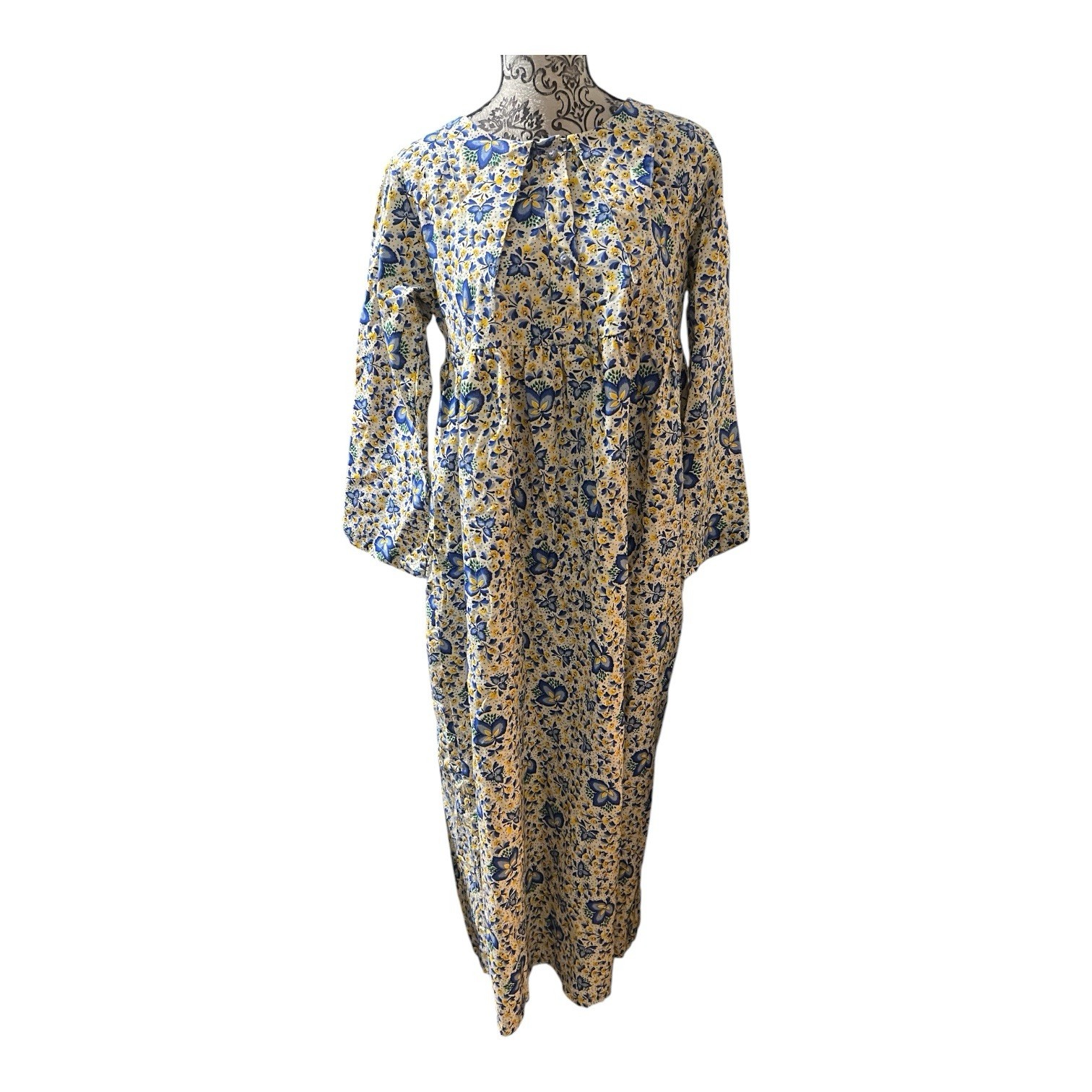 Vintage Dutchess Dress Petite Red Floral Prairie Cottagecore Boho USA Women’s S