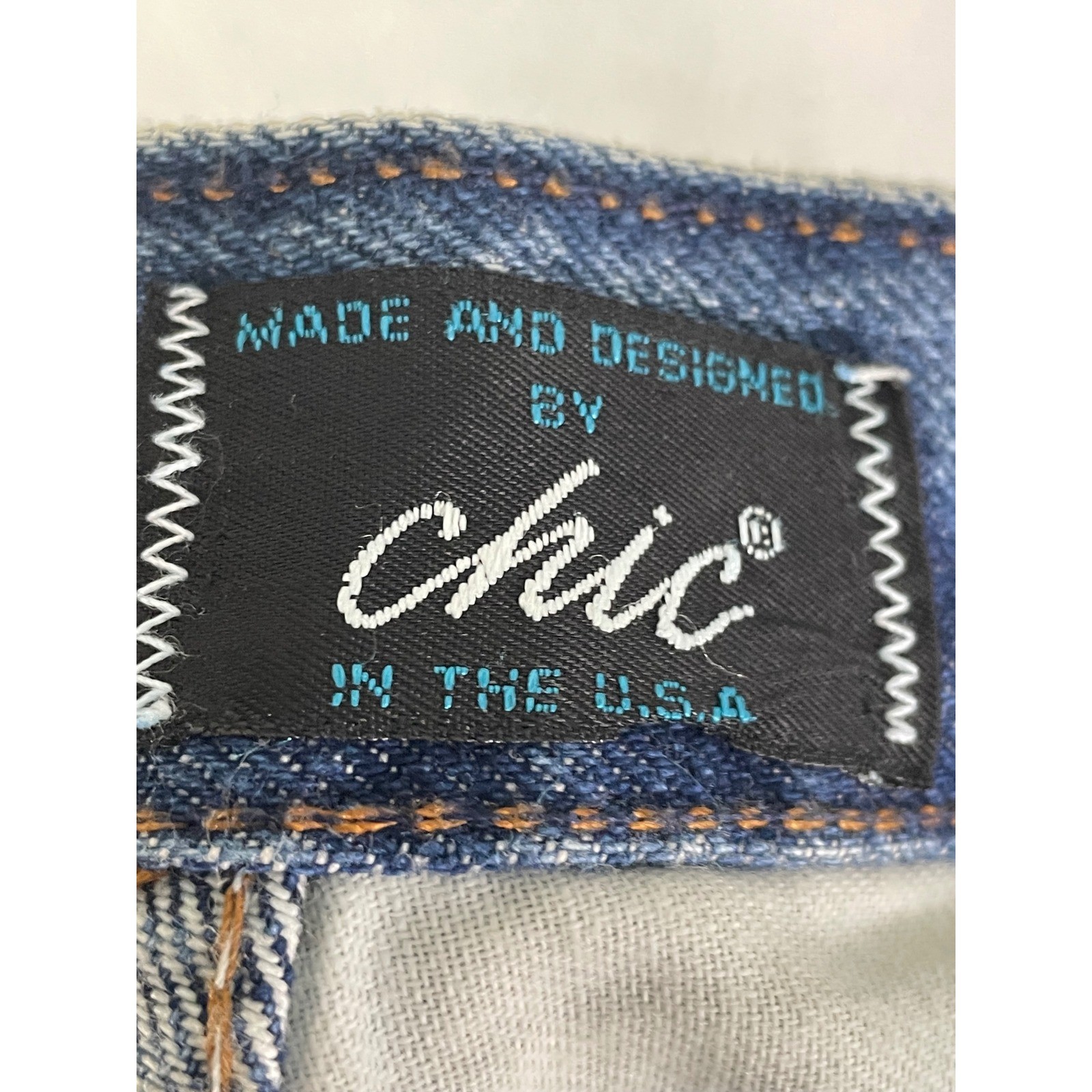 Vintage Chic High Waisted Tapered Mom Jeans Medium Wash USA Made Size 14P 28×26