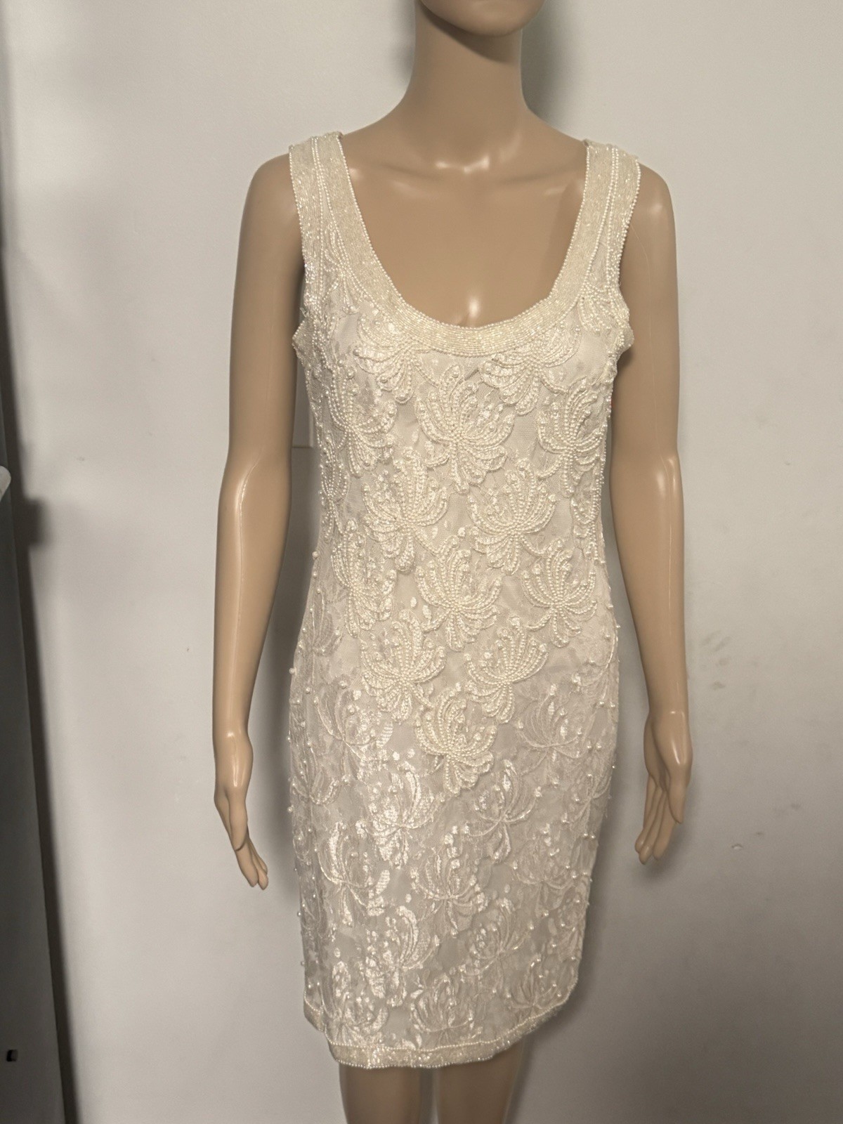 Brilliante By J.A. women’s evening cocktail party dress sequined beaded size S/M