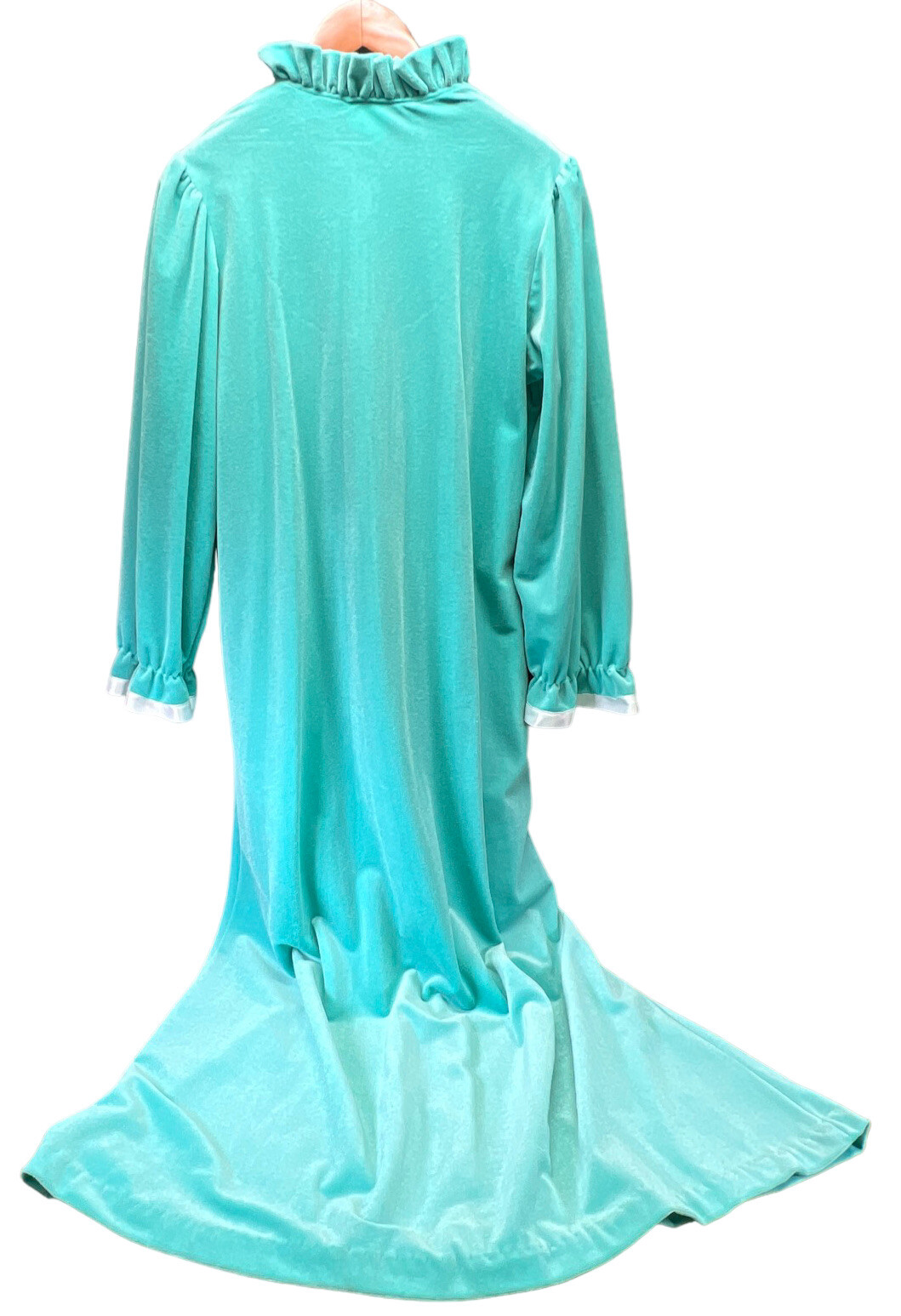 GILLIGAN OMALLEY Women’s L Vtg Prairie Cottage Core 1/2 Zip Turquoise Velvet