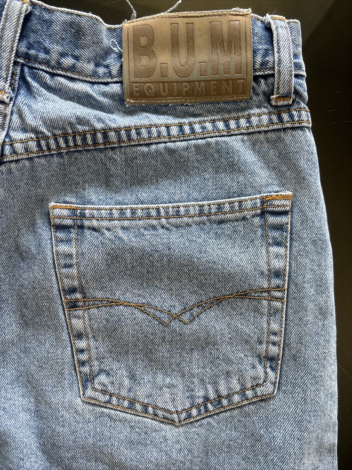 90s Moms Jean Shorts Bum Equipment Juniors 11 Hong Kong Light Blue High Waisted