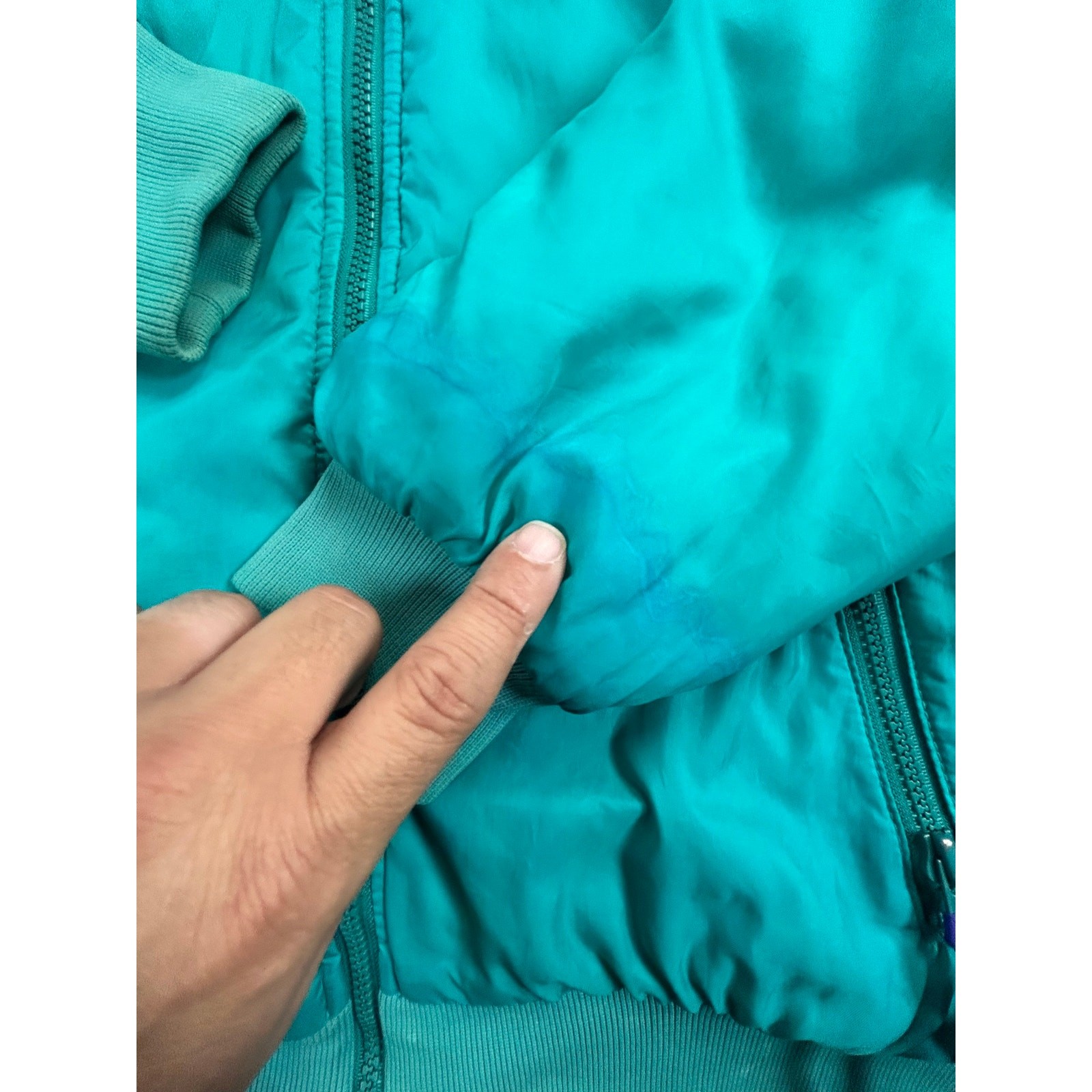Vintage Columbia Reversible Puffer Bomber Jacket Adult Purple Teal Full Zip 90s