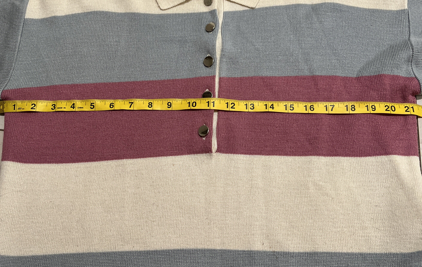 Vintage Women’s Multicolor Acrylic/wool Collared Le Roy Knitwear Sweater Size L