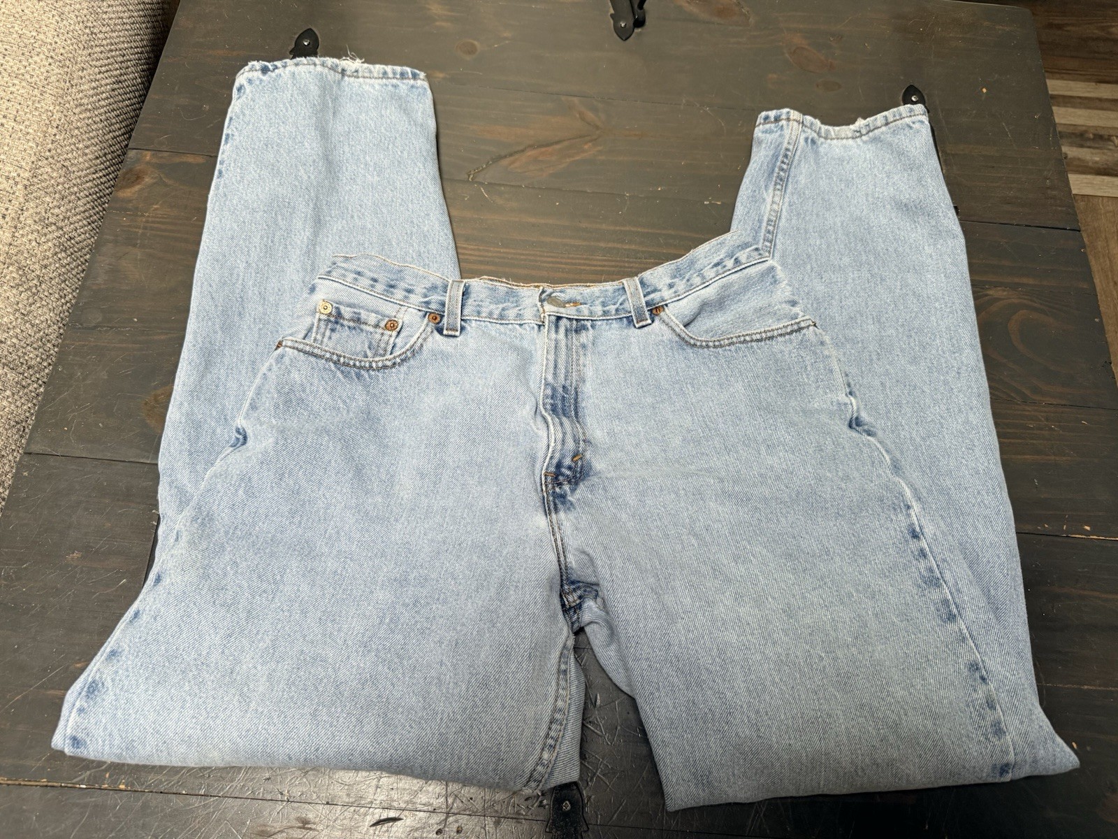 Vintage Levis 560 Loose Fit Straight Mom Jeans Tapered High Rise USA Size 14 L