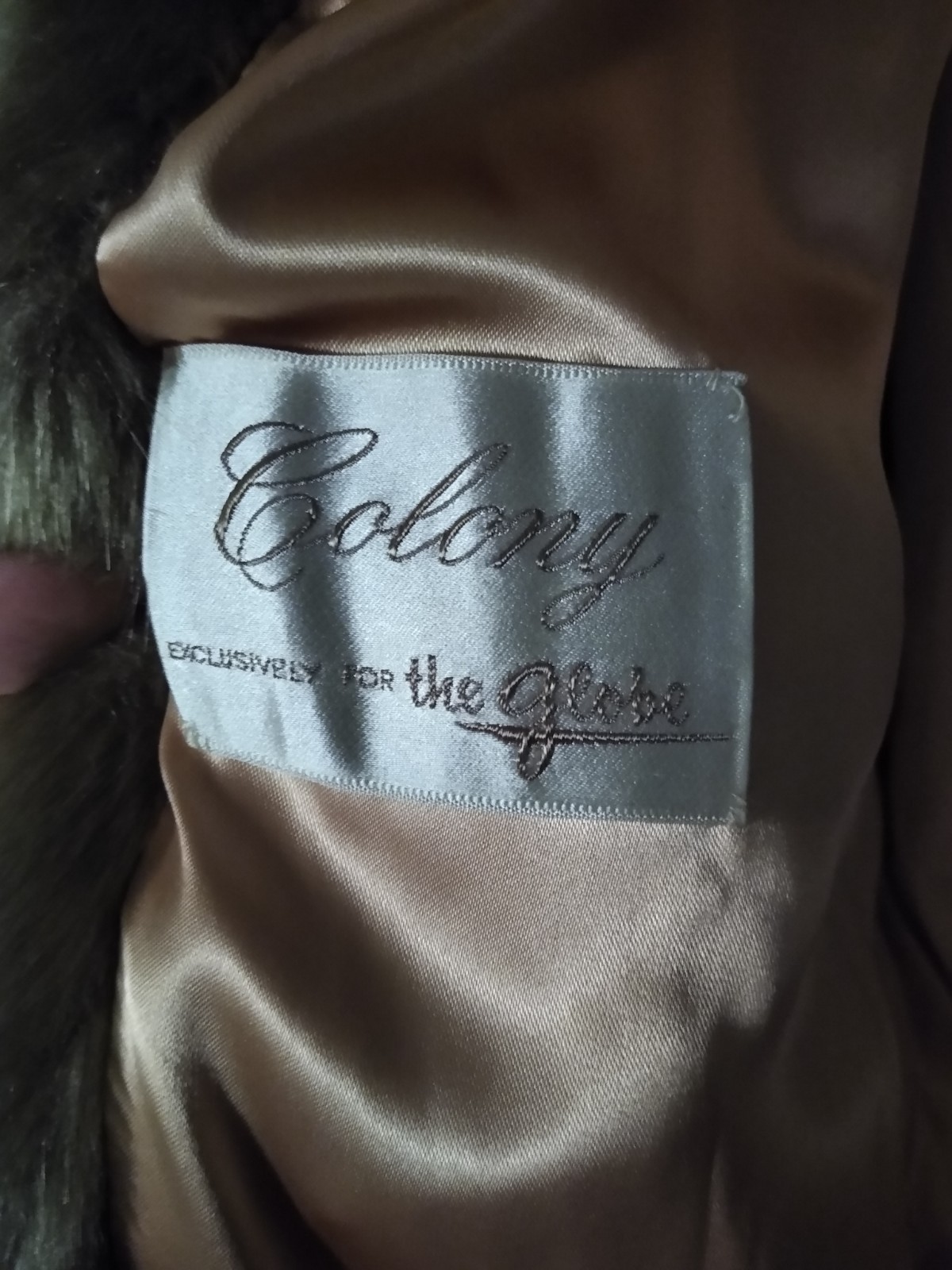 Colony Faux Fur Coat 1950s Size 10 Globe USA Very Rare Vintage Movie Prop Regal