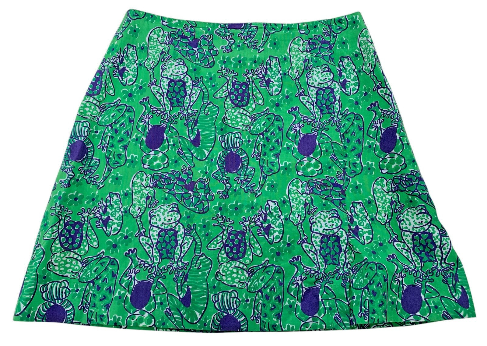 LILLY PULITZER Vintage Women’s Frog Print A-line Skirt – Sz 6/S Bergdorf Goodman