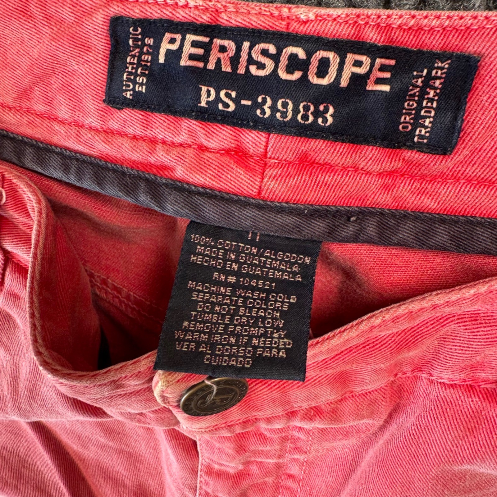 Periscope Juniors Y2K Coral Cropped Flare Jean 32×24 Bratz Core Bold 2000s Retro