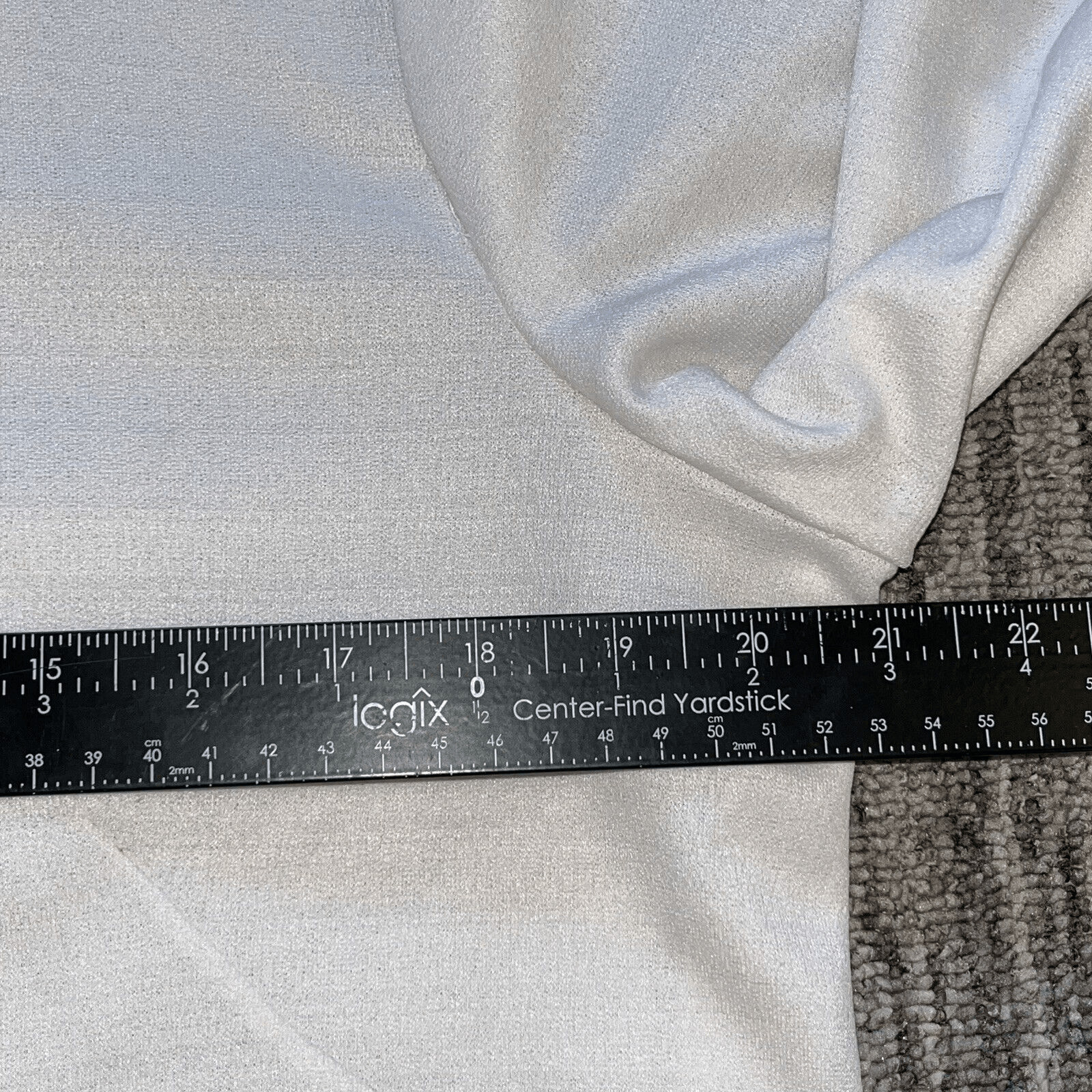 VTG Women’s Size 14 White Shirt Mod 1960s Office Crepe Long Cuffs Costume Flaws