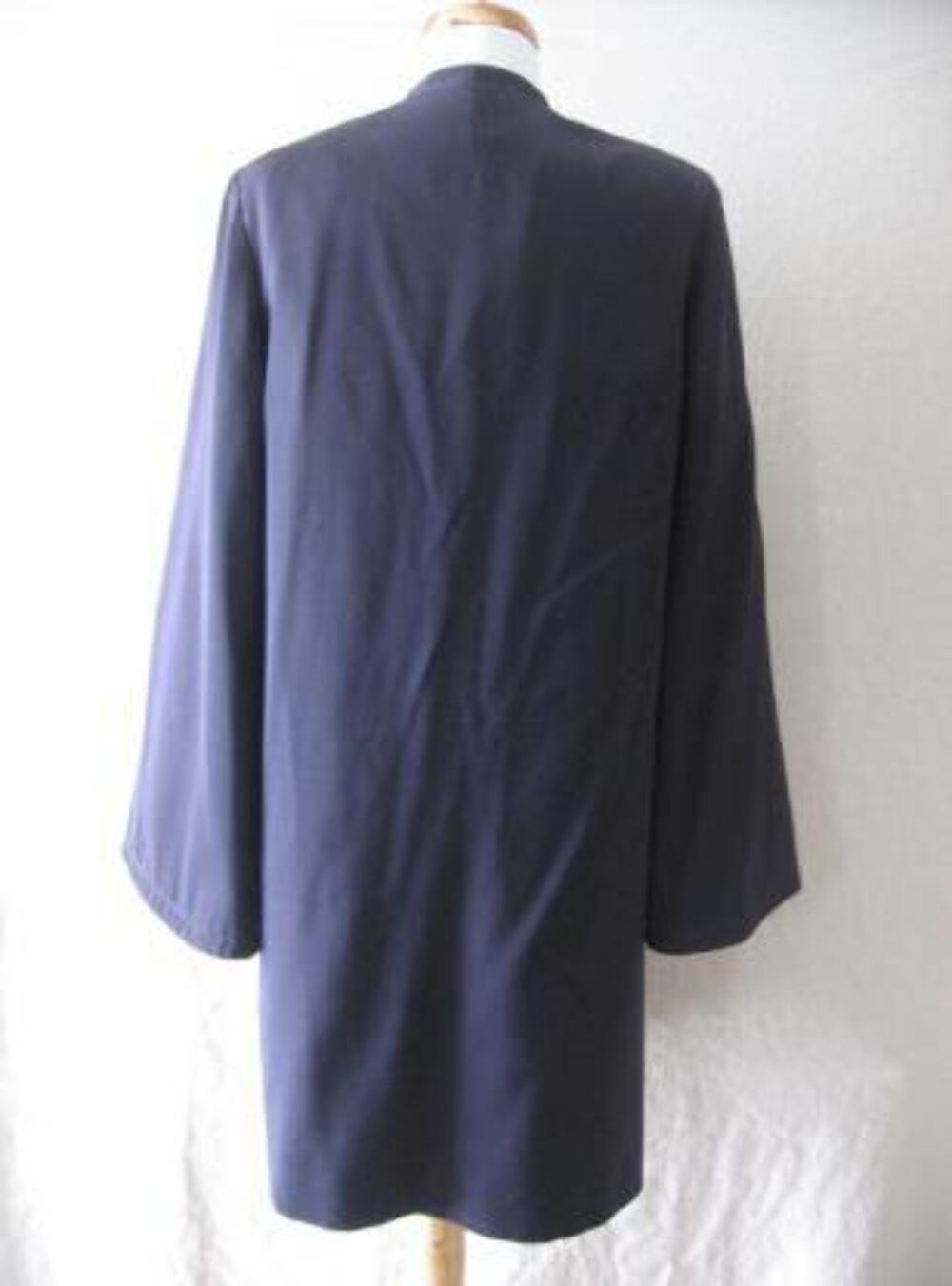 Women’s 40s Vintage Swing Coat Jacket Clutch Navy Blue Red Lining WW2