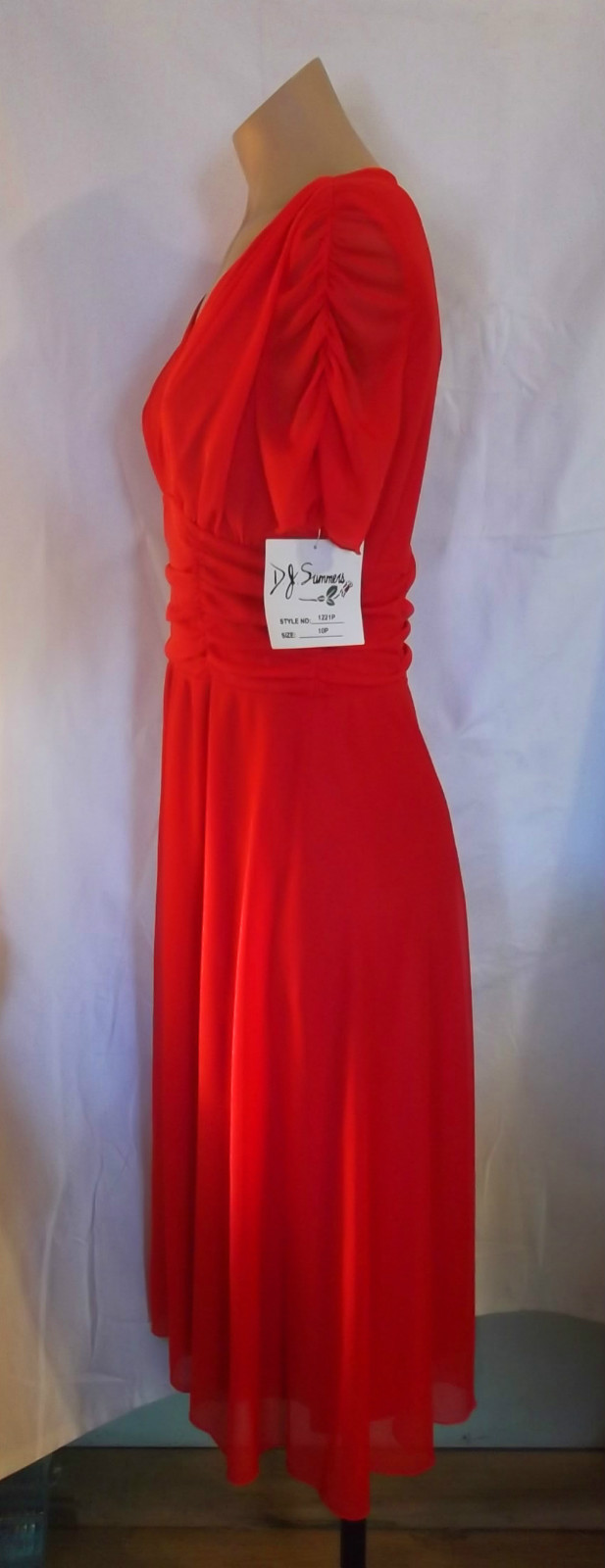 80s Fun Red Dress by D. J. Summers NWT sz S