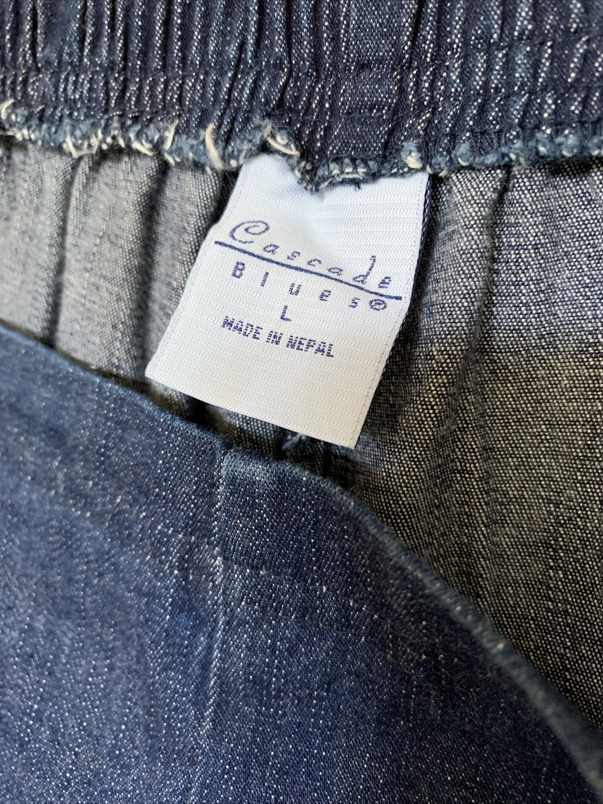 Cascade Blues 3 Pairs Elastic Waist Capri Pants VTG Denim Women’s Jeans Size L