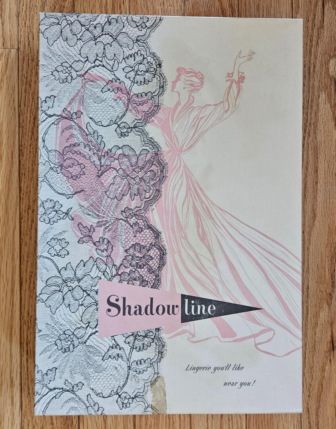 Vintage Shadowline Lingerie or Nightgown Box, Empy Cardboard Box for Intimates