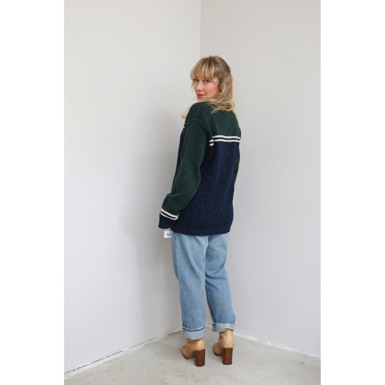 0’s Deadstock Vintage North West Blue Sweater ~ Women’s MD LG XL ~ Preppy Fit
