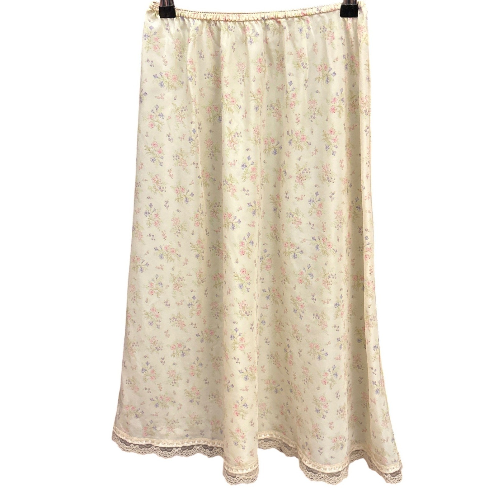 Rare Grail Vintage Barbizon Floral Lace Half Slip Skirt Cottagecore Coquette