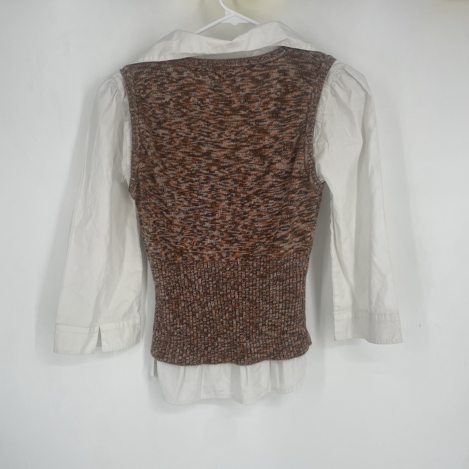 Vintage Y2K IZ Byer California Medium Knit Vest Shirt Layer Preppy Academia