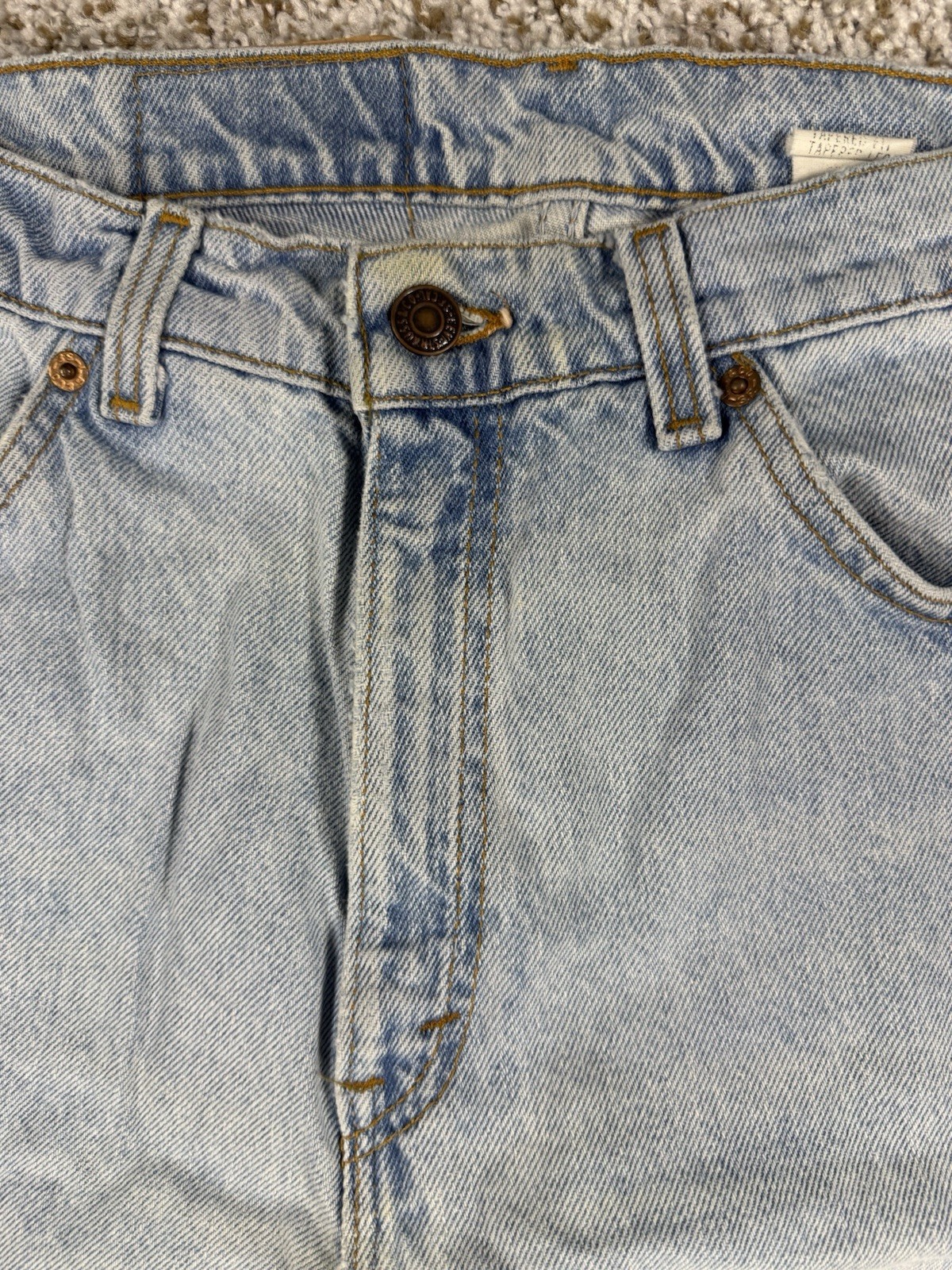 VINTAGE Levi’s 15921 Orange Tab Light Wash Tapered Fit High Rise Jeans Women’s M
