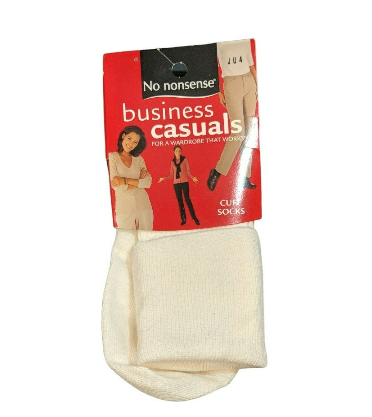 NWT Vintage No Nonsense Women’s Socks White Made in USA Cotton Nylon