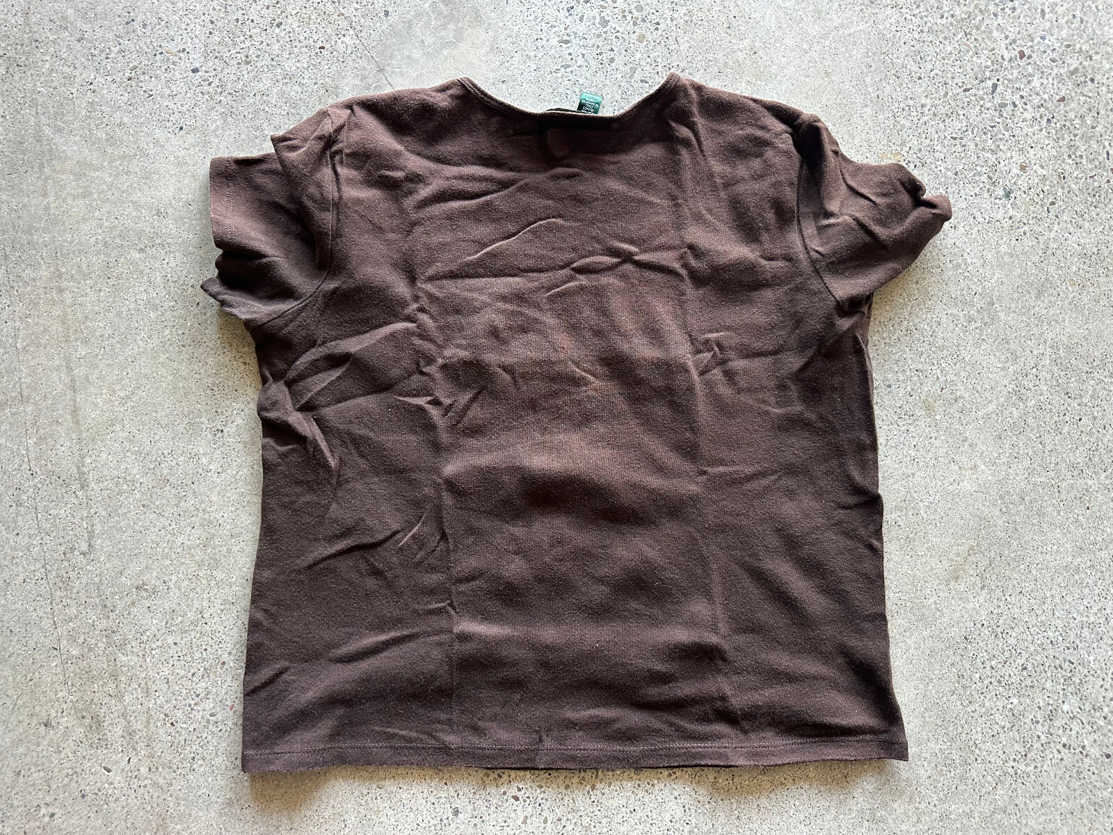 Vintage Polo Ralph Lauren Brown Imported Cotton Emblem Top Size M Made in USA