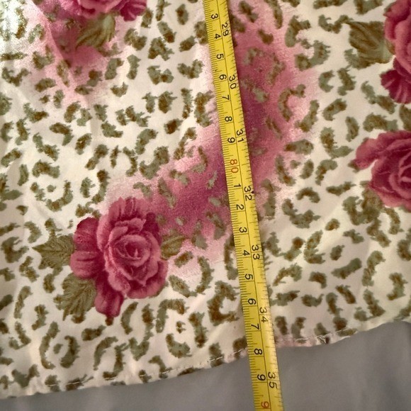Vintage shabby chic Chemise Slip Dress Nightie Bows Satin Sante Classics Sz L