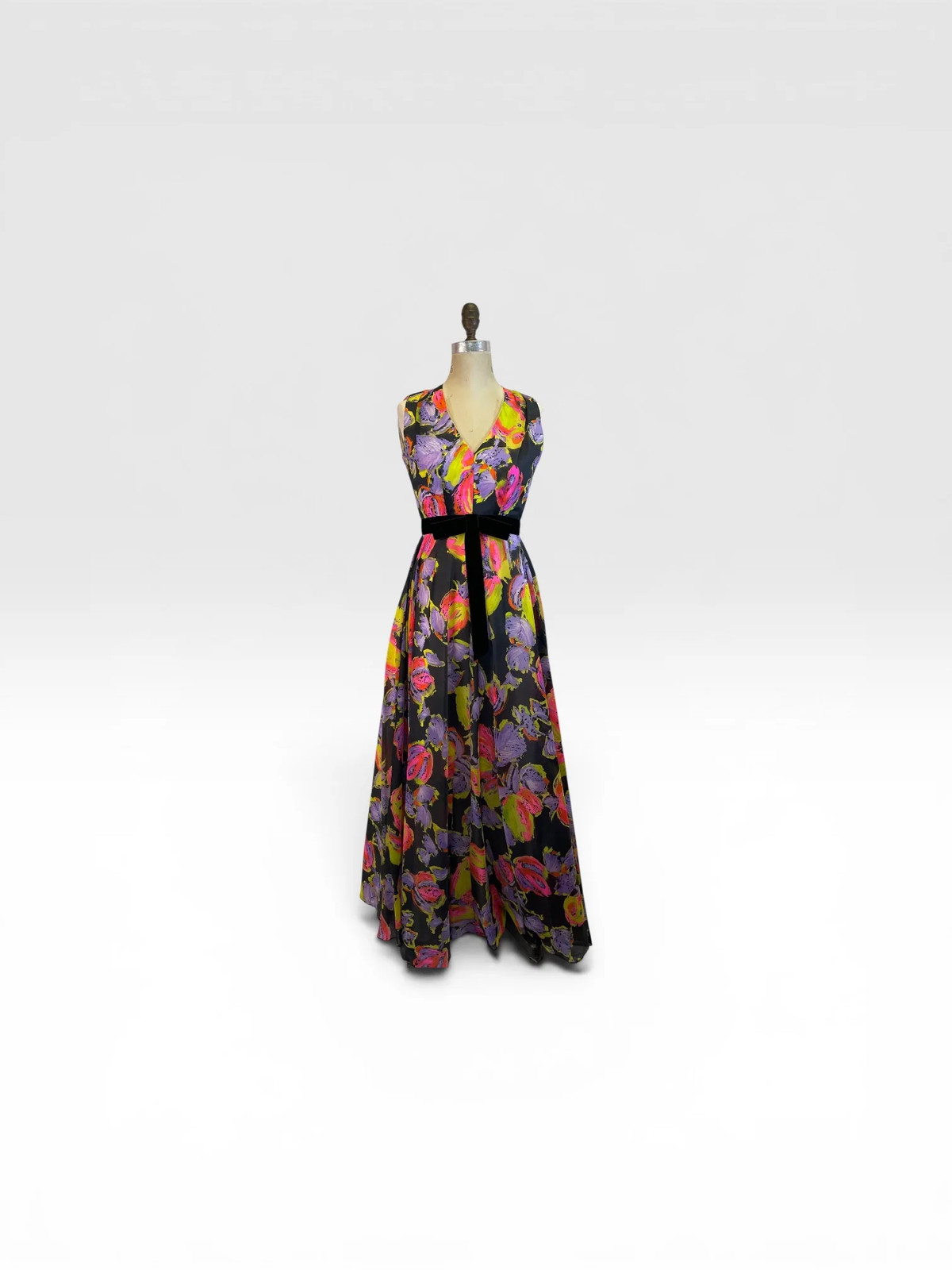 Stunning Vintage 60s Maxi Length Formal Dress, size small