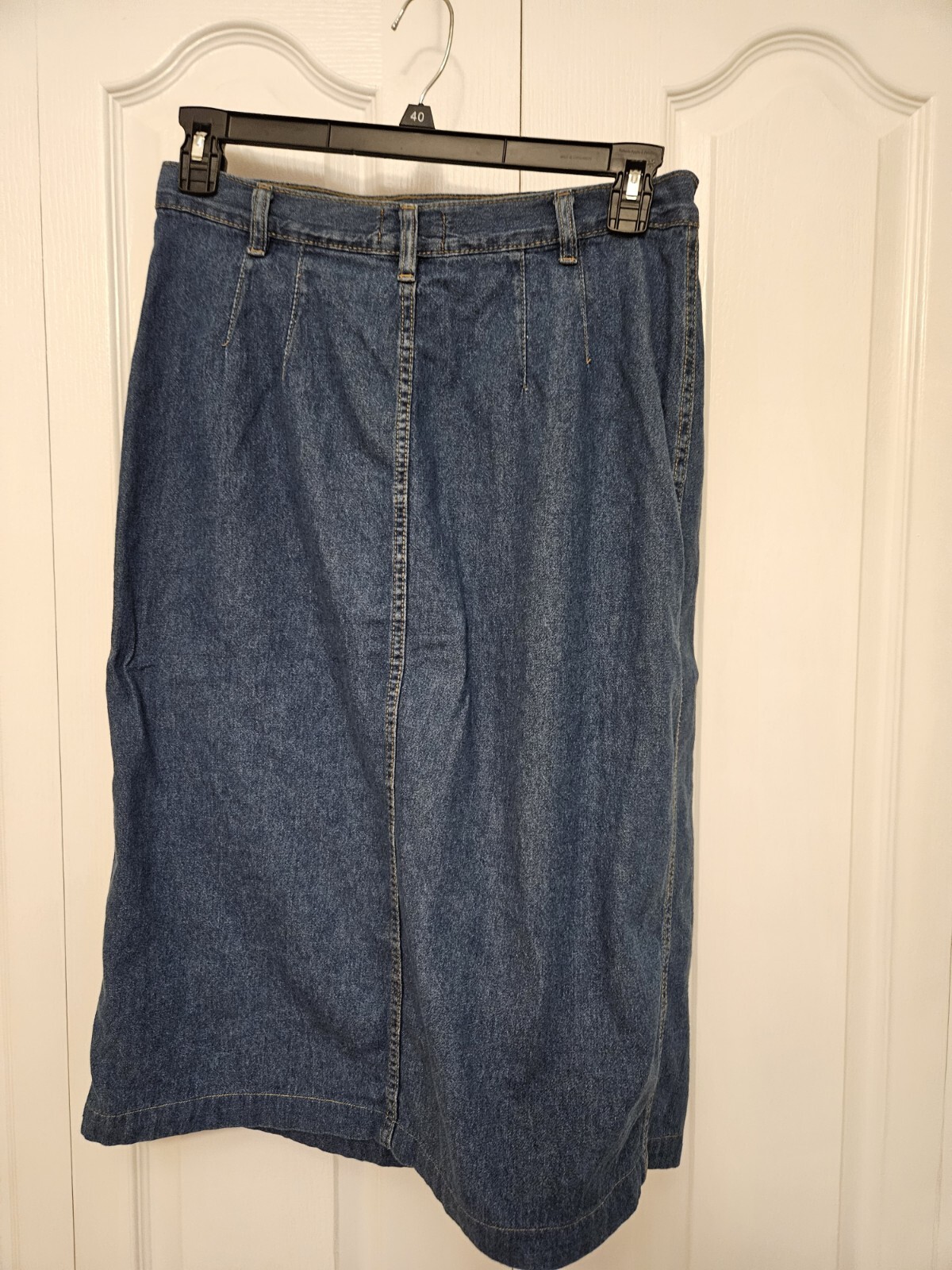 Denim Long Wrap Skirt Vintage Faded Glory Authentic Wear Blue Women’s Size M/L