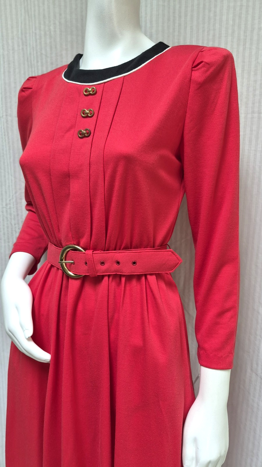 NWT Vintage 1980s TABBY CALIFORNIA Red Dress with BELT – Size M