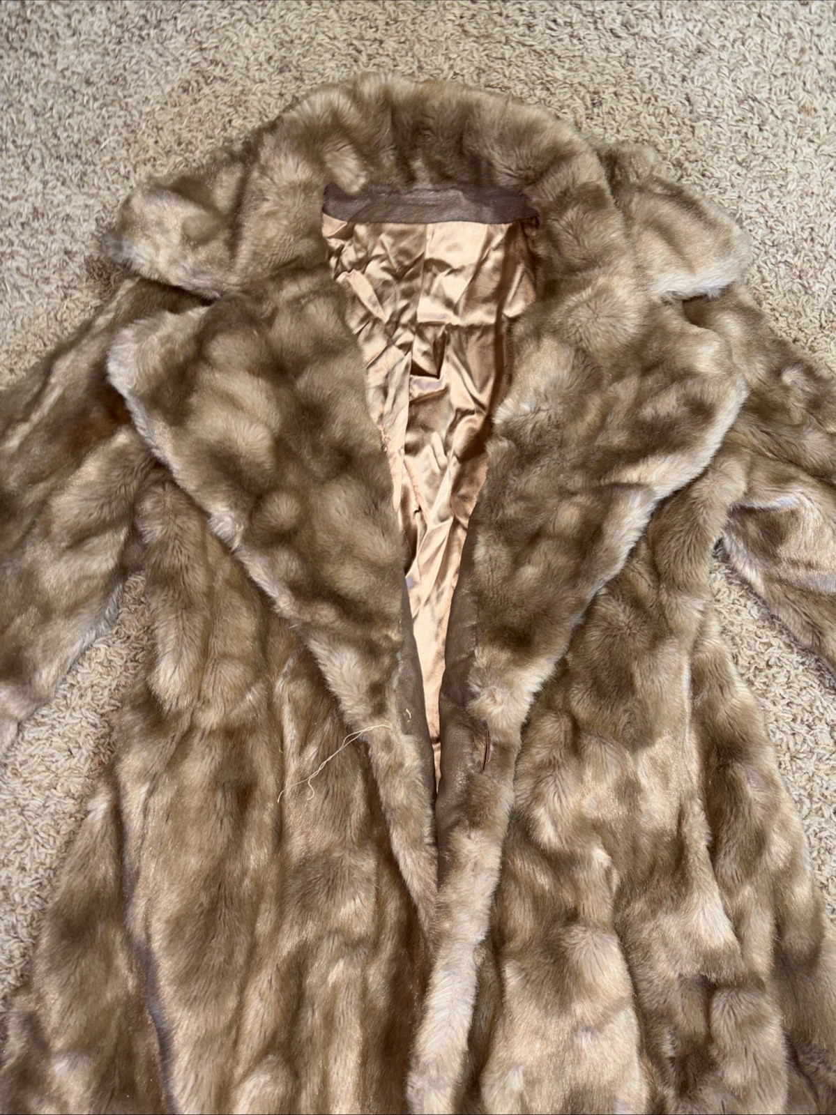Womens 10 Vintage Career Originals Tissavel Mink French Faux Fur Coat