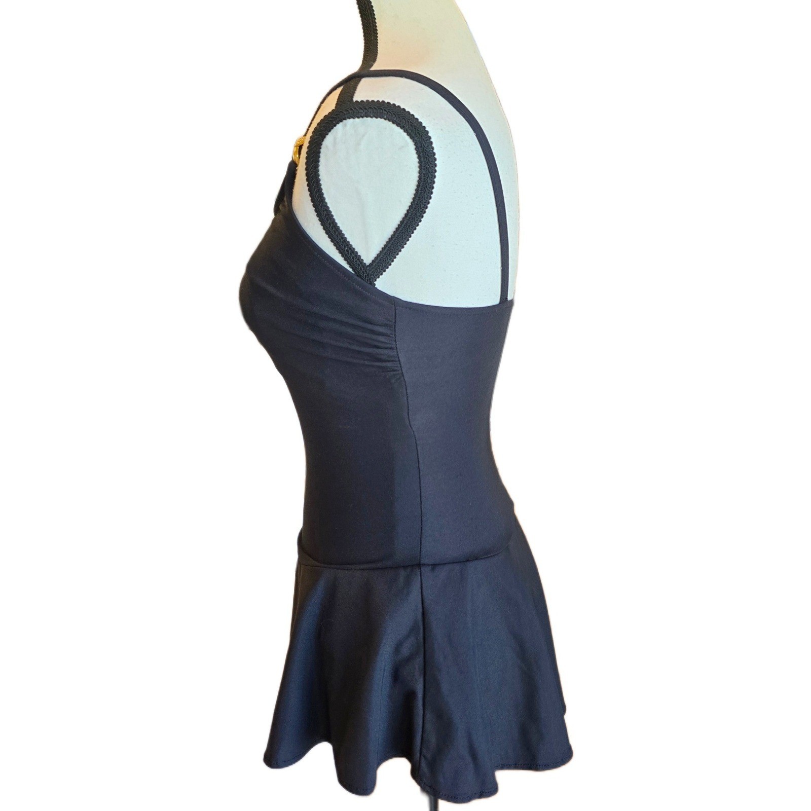Vtg 1990s UNITE! Union Made Skirted Swimsuit One Piece Leotard Dress 12 Shaper