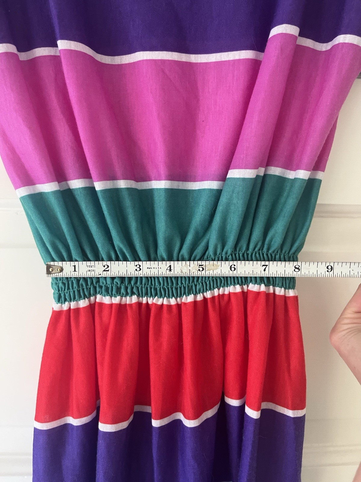 VTG Jr Dressworks Dress Striped Colorblock Size Small Summer Beach