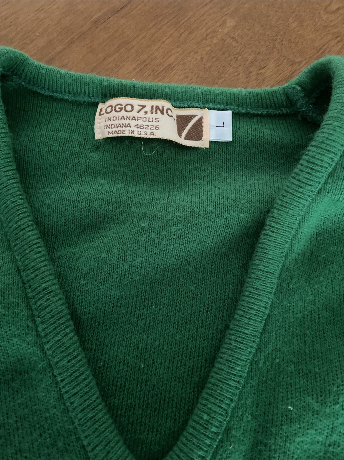 Vintage 20th Century Fox Studio Sweater L Green 80s Rare Logo 7