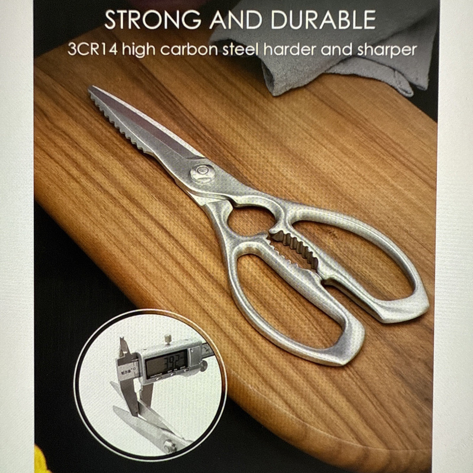 SimCoker Heavy-Duty Kitchen Shears | Stainless Steel, Ultra-Sharp, Multi-Purpose