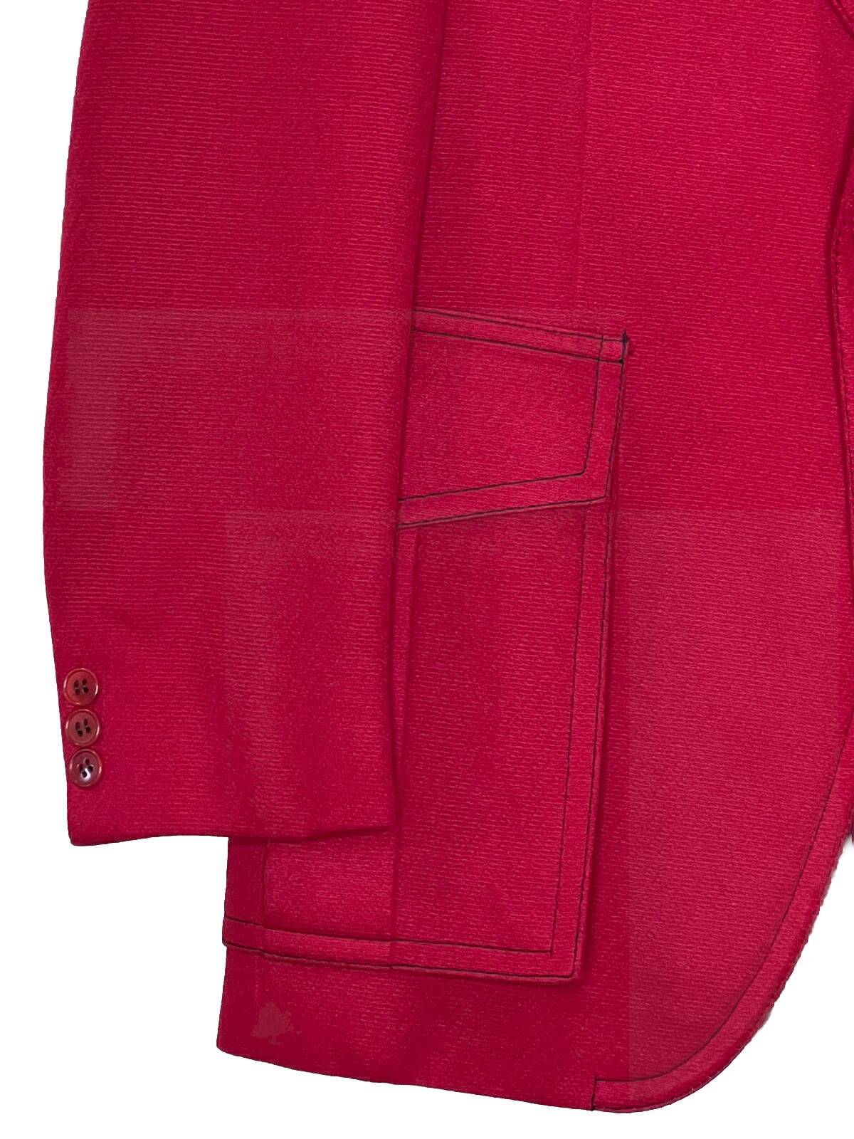 VTG Blazer HISPACOR Arturo Red Sz 40 S Original Tag Found In Pocket Fully Lined