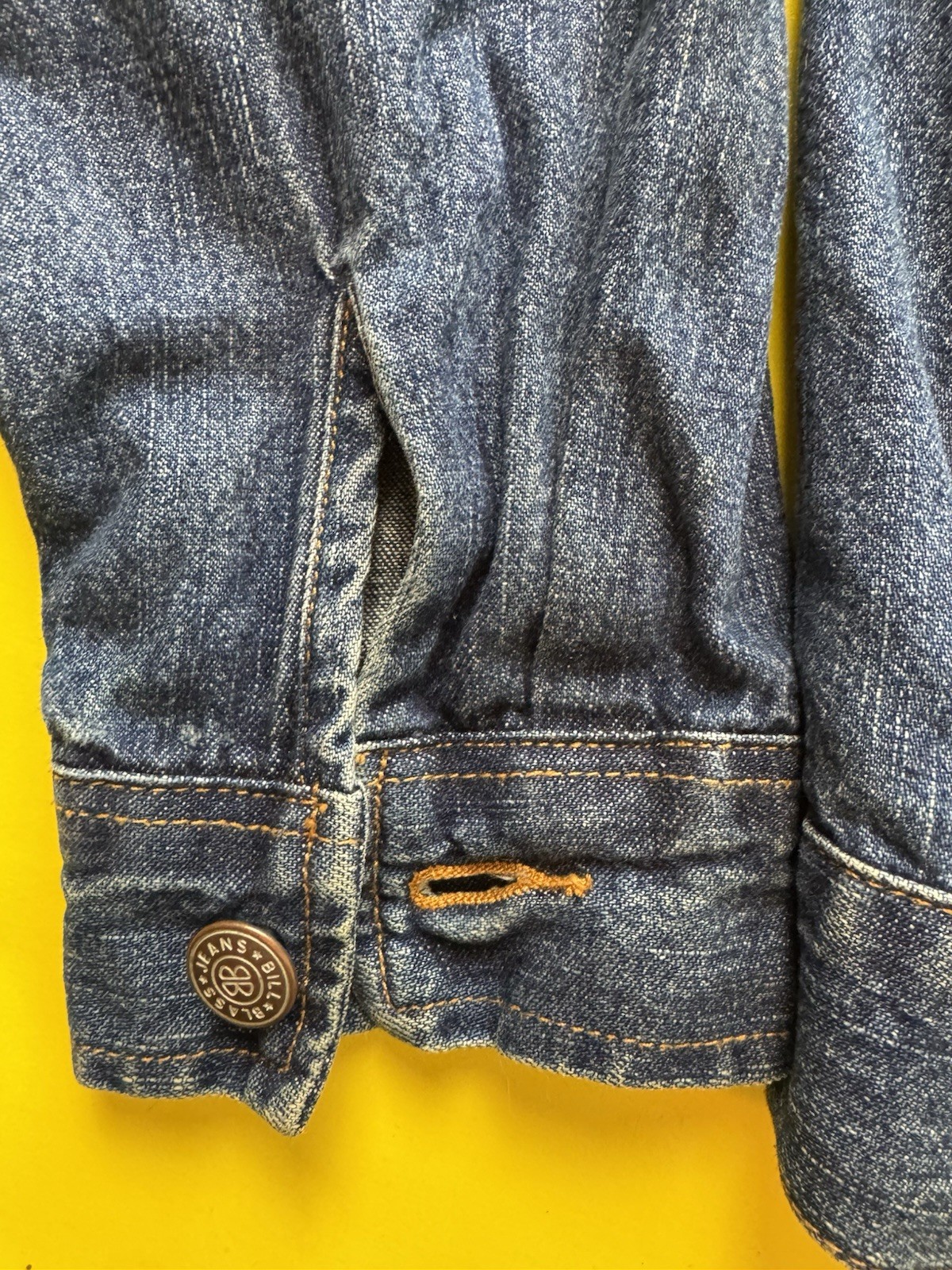 Vintage 90s Cat Denim Jean Jacket Heart Appliques Women’s Medium Blue Button