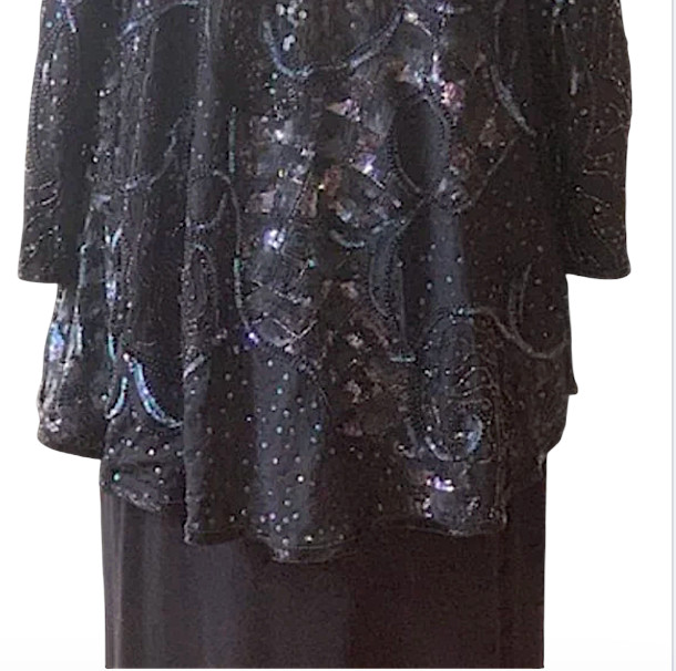 DIANE FREIS Vintage Silk Hand-Made Sequin Butterfly Jacket Resort Cruise ($495)