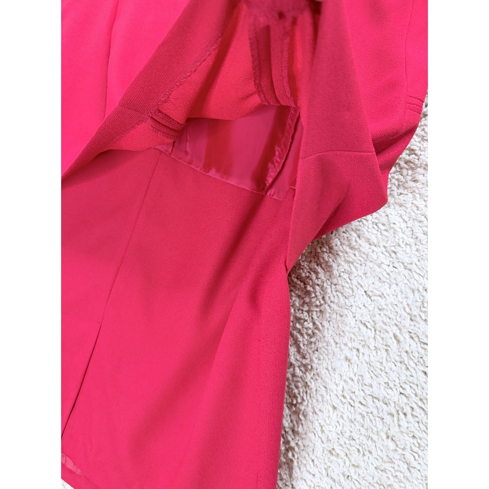 Anthony Sicari Sheath Dress Womens 16 Red Vintage Layered Bodice