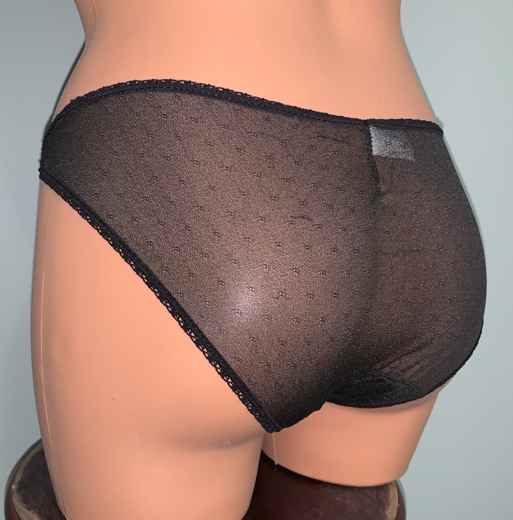 Vtg Low Rise Chiffon Bikini panties 5 S 100% Nylon Unique USA