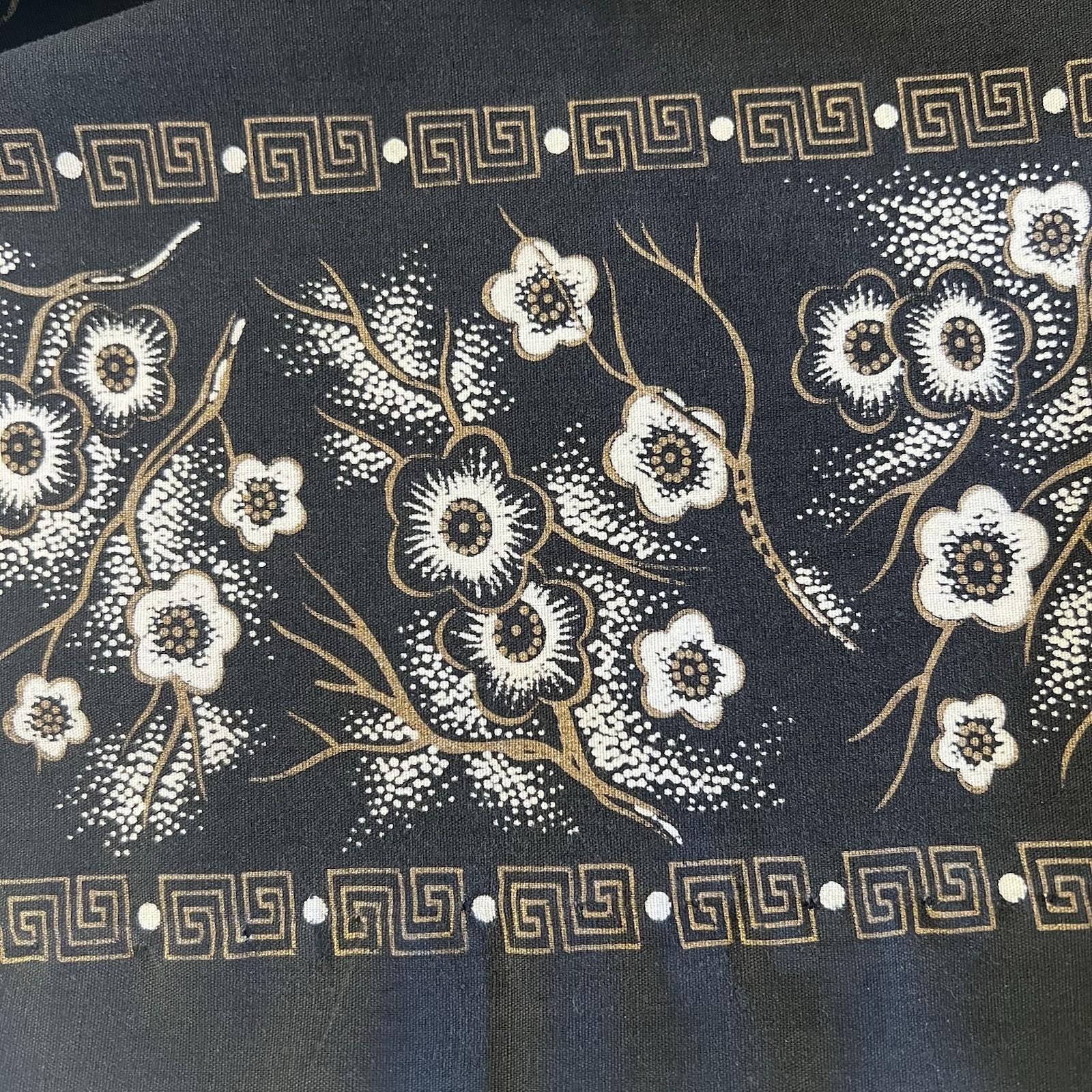 1950s Or 60s Tiki Sportswear Black Border Print Hawaiian Sarong Dress 26-27w