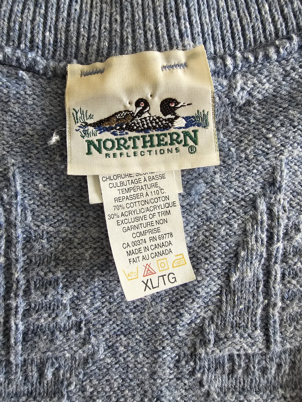 Vintage 90s Sailboat Northern Reflections Sweater Vest XL/TG Whimsical Buttons