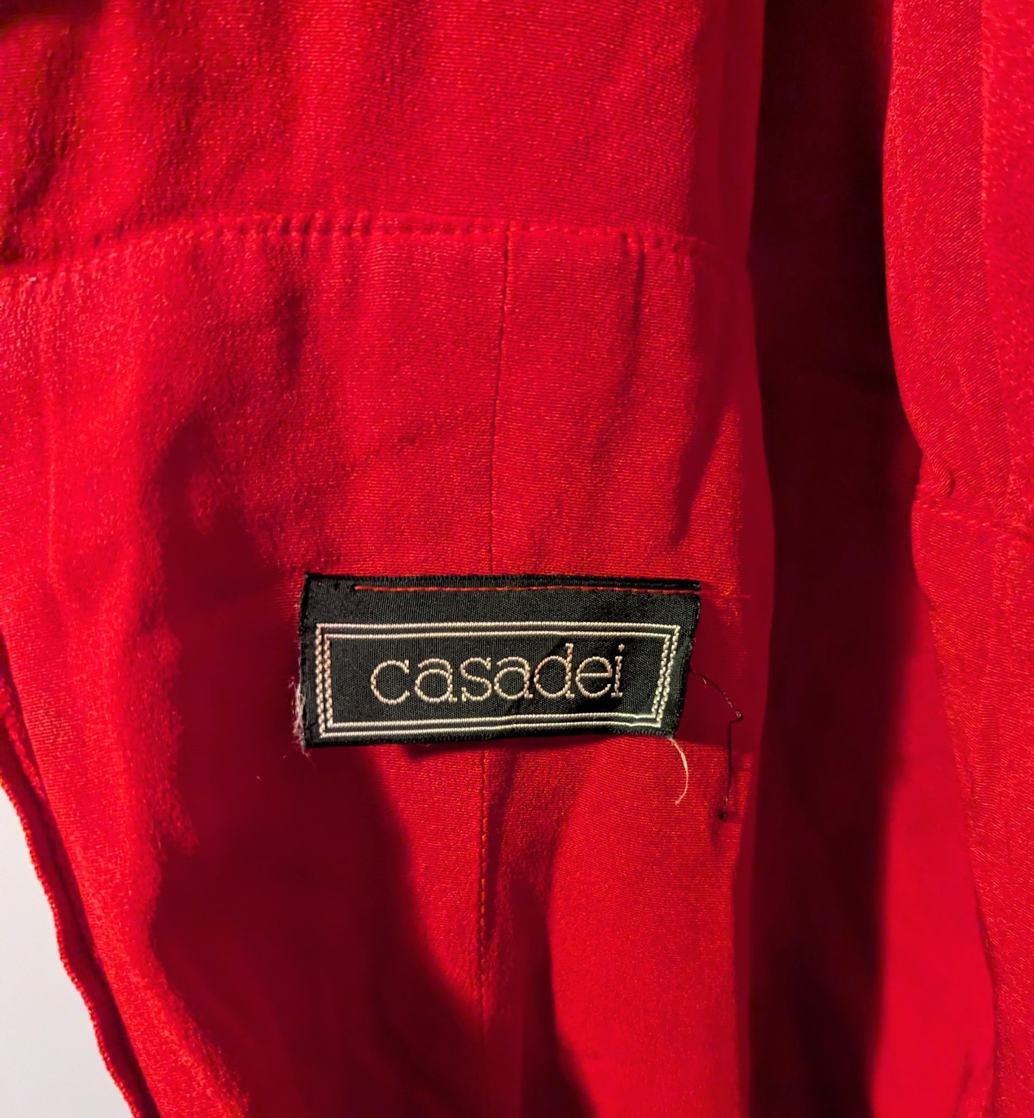 Vintage Casadei Women’s Red Rayon SEXY 80s 40s Rhinestone AS IS Party Dress