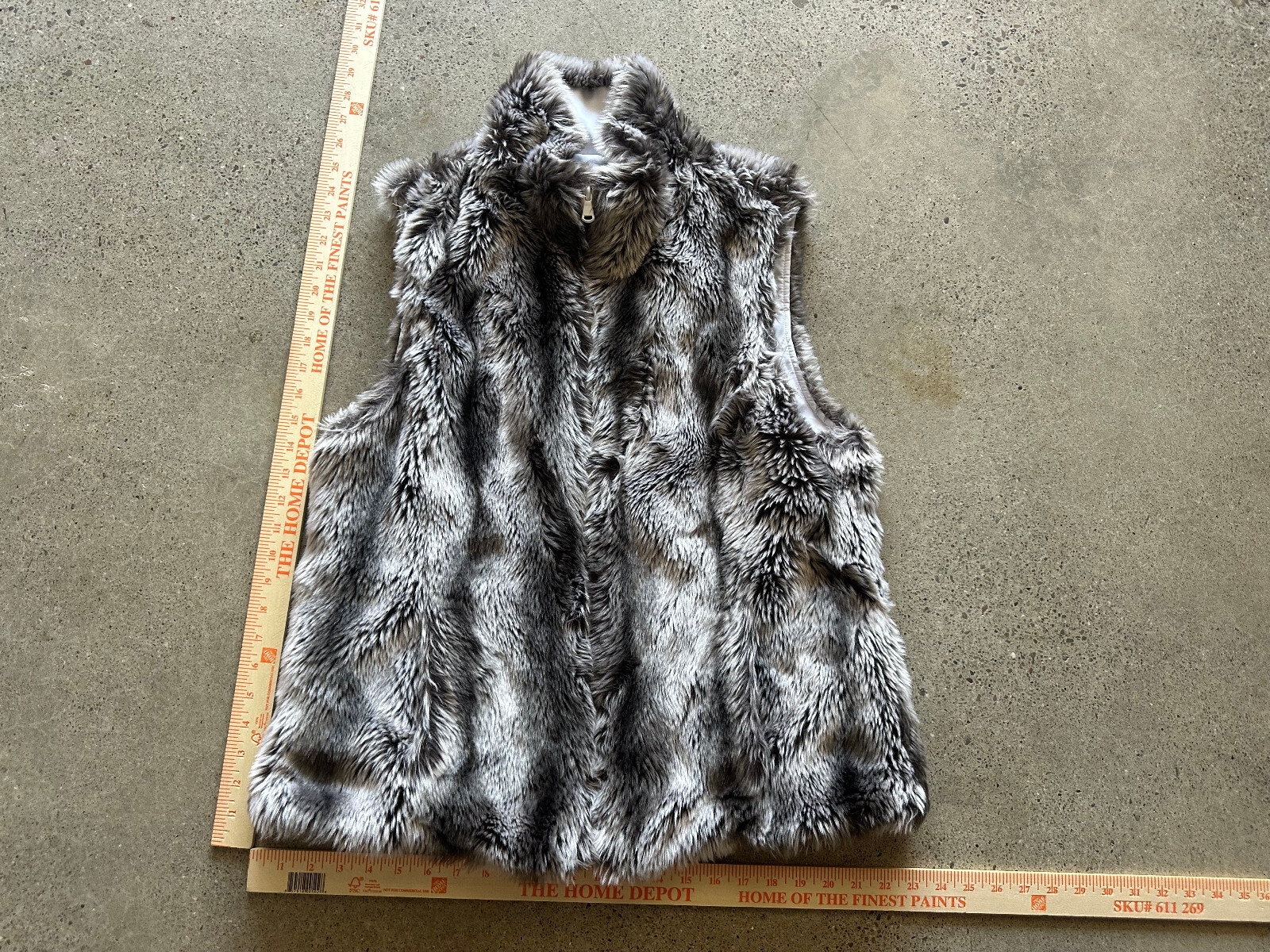 Vintage Y2K Kristen Blake Reversible Faux Chinchilla Fur Lined Vest Size L