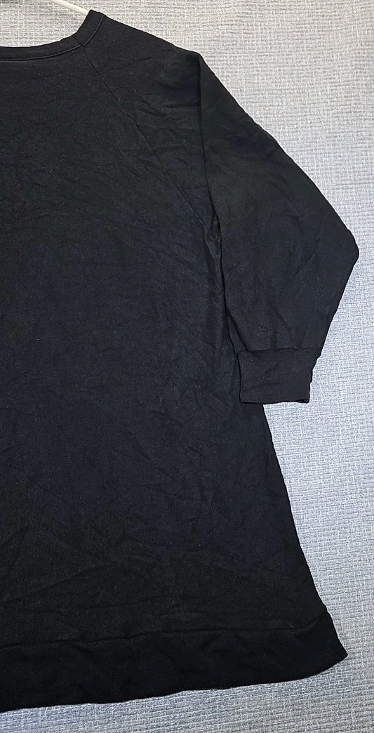 VTG 70s 80s Nancy Scott Pullover Puppy Dog Shirt Sz 44 Black 3/4 Sleeve USA Made