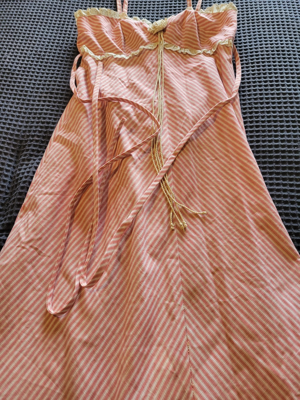 1970’s Vintage Jody Of California Hippie Boho Prairie Maxi Sun Dress