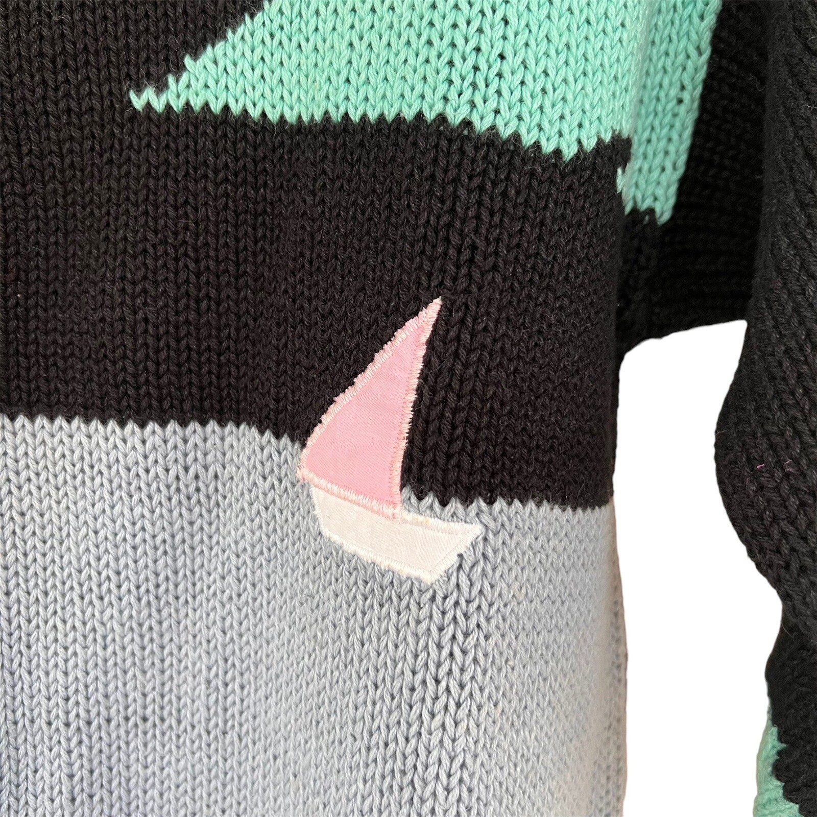 Vintage Maurada Knit Sweater with Lemonade Beach Theme Size Medium