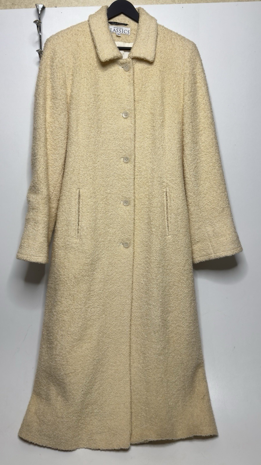 1960s Vintage Cream Wool Bouclé Coat