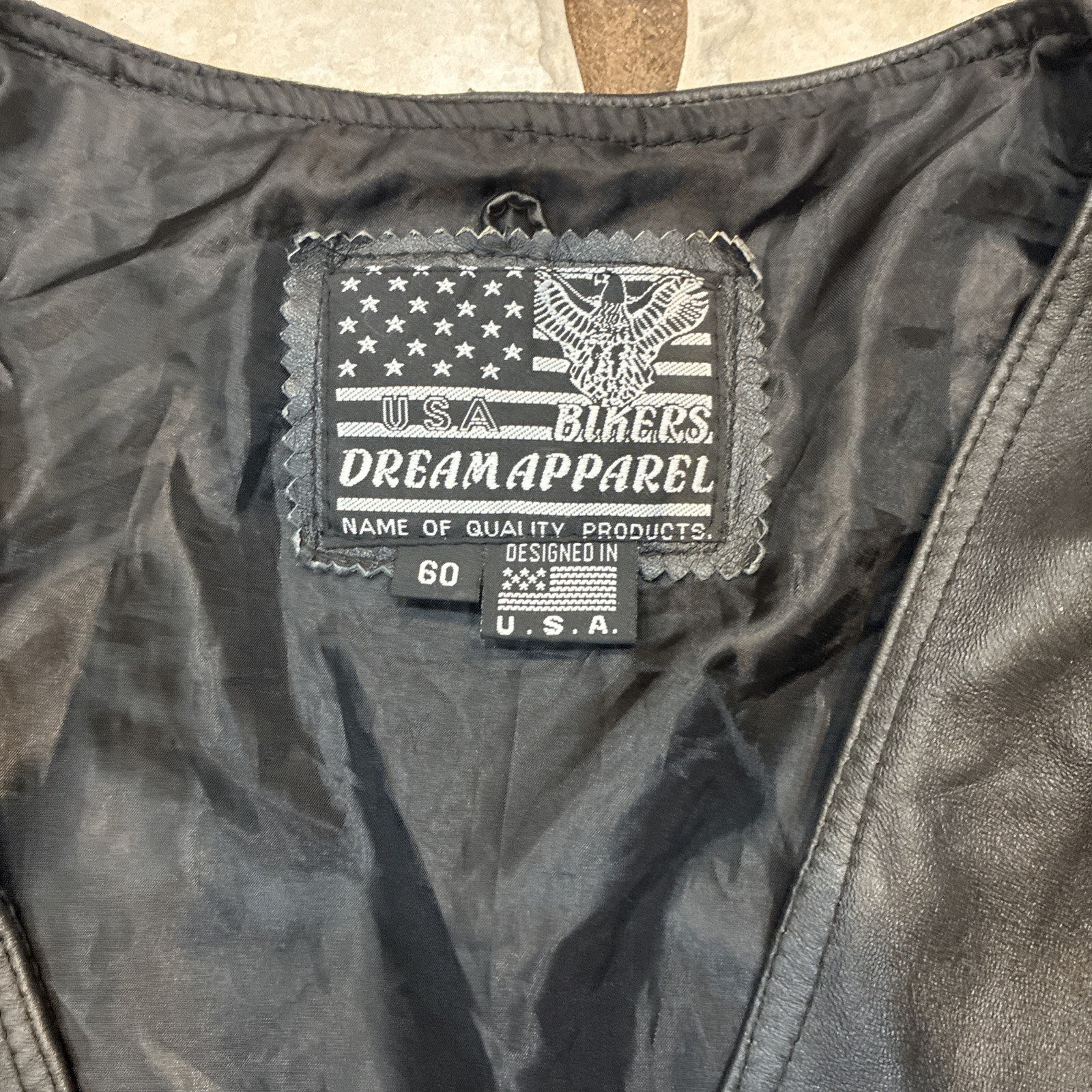 Usa Bikers Dream Apparel Black Leather Harley Davidson Patch Biker