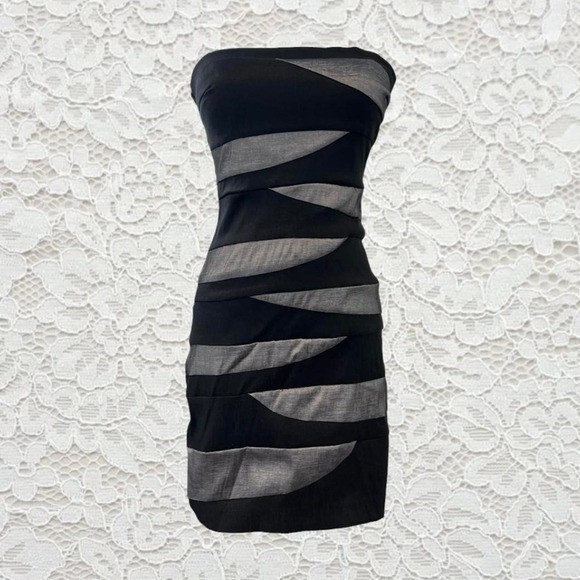 vintage y2k strapless bodycon bandage club indie sleaze mini dress