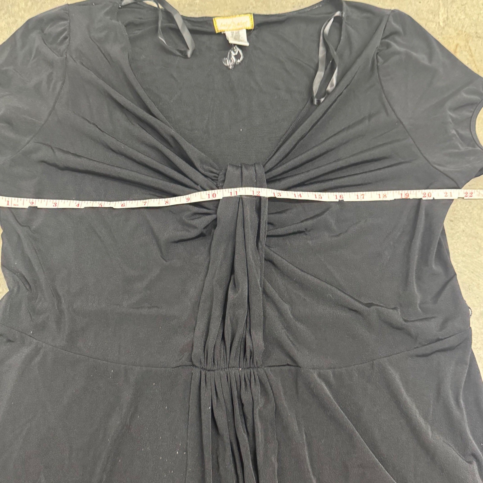 Baby Phat VTG Y2k Black Ruched Twist Mini Dress S/2X Retro Streetwear Hip Hop