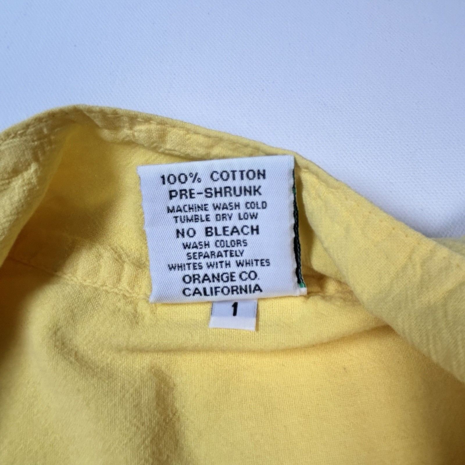 Vintage 80’s Bright Yellow Cotton Tie Front Shirt Blouse Aries & Taurus size M/L